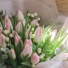 tulip bouquet, tulip and hypericum bouquet