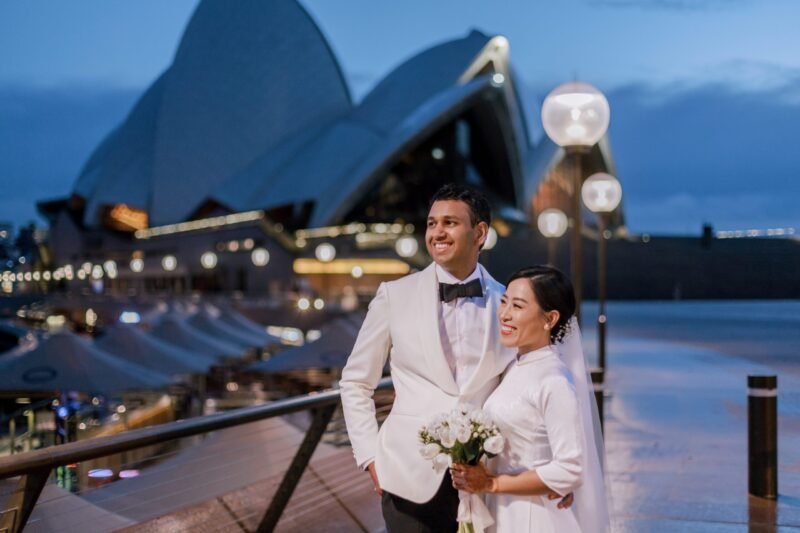 fresh bridal bouquet Sydney wedding florist white tulips North Sydney