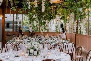 Lush wedding table garland