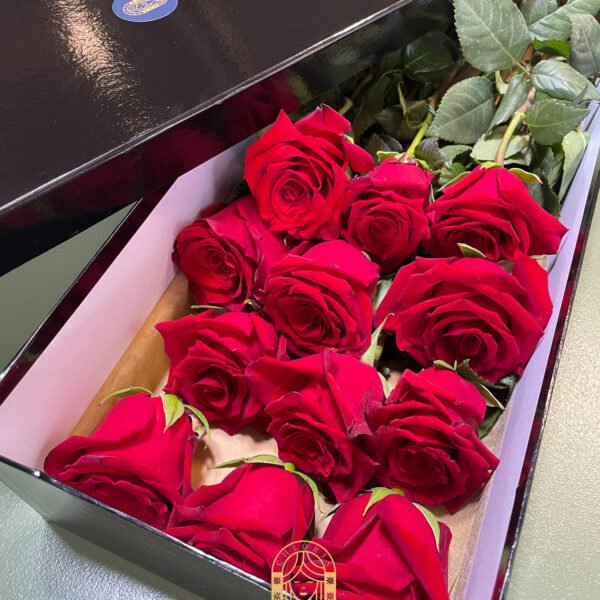 Premium red rose flower box by local florist in North Strathfield
