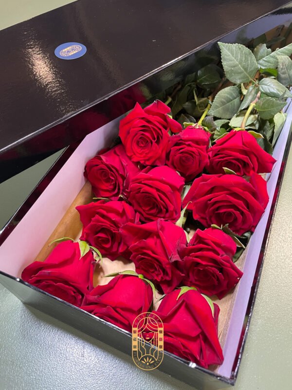 Premium red rose flower box by local florist in North Strathfield
