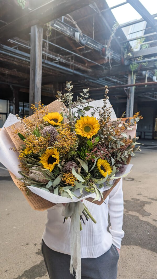 Sunflower & Native Flowers Bouquet near Burwood