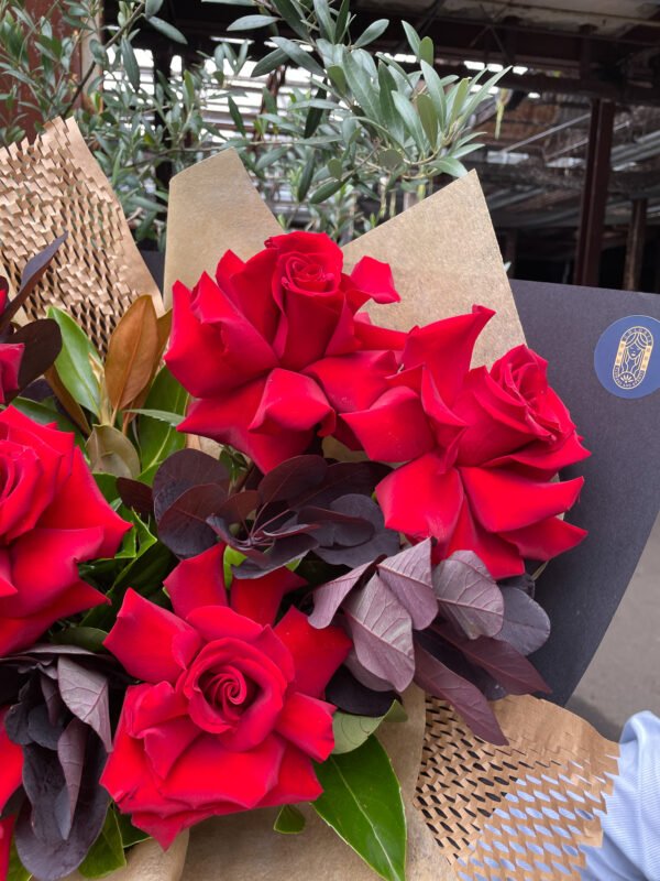 romantic red rose bouquet Valentine