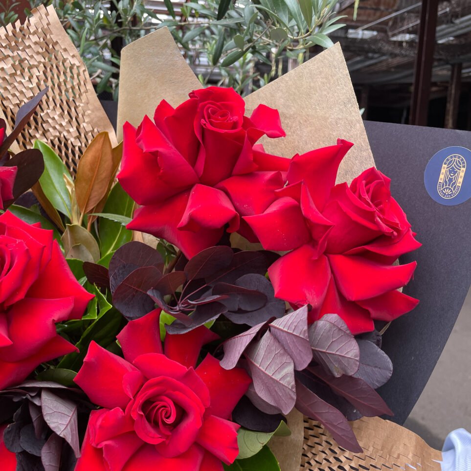romantic red rose bouquet Valentine