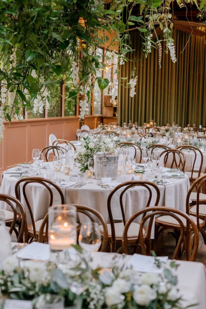 elegant wedding flowers at Sydney romantic garden wedding